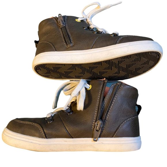 OshKosh Boys Shoes 11 One Tough Kid Dog Brown Fall - Picture 2 of 8